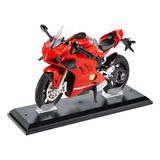 Coleccion Escala Moto Juguete V4s Con Luz Y Sonido Base 17cm