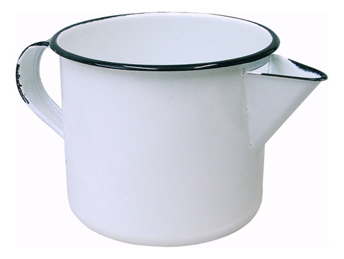 Leiteira Caneca Com Bico Esmaltada Ágata Metallouça