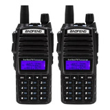 Kit 2 Walkie Talkie Baofeng Uv82 Largo Alcance Uhf Vhf