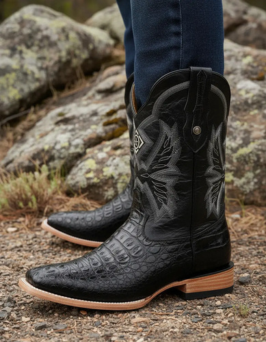 Botas Vaqueras Bulldog Horsag En Piel De Cocodrilo 100% Ori