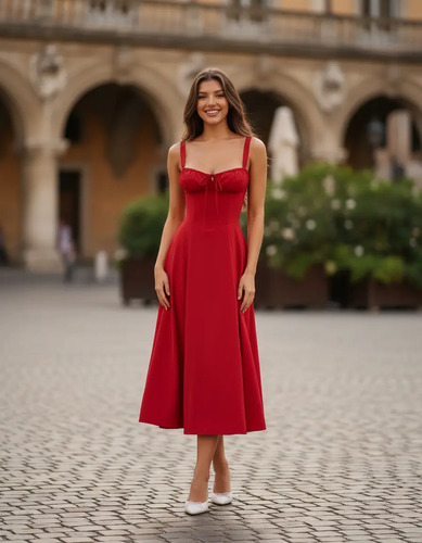 Un Elegante Vestido Femenino Con Tirantes De Alta Calidad | MercadoLibre