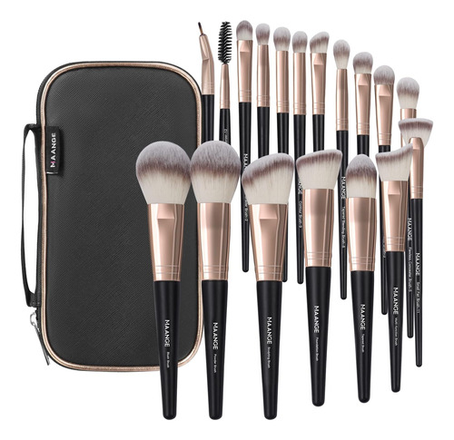 Brochas De Maquillaje Con Estuche, Maange 18 Piezas Juego De