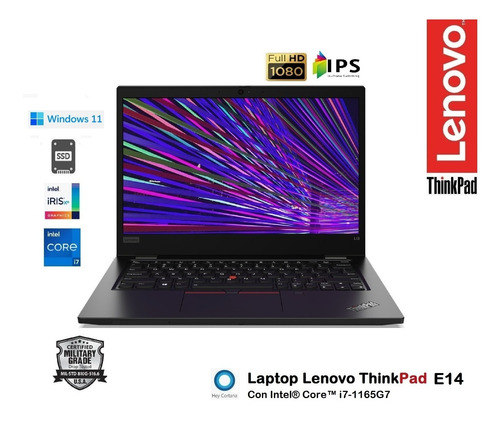 Lenovo Thinkpad E14  Core I7-1165g7 16gb 256gb+1tb 14fhd W11