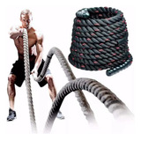 Soga Battle Rope 38mm X 9 Mts Pesada Trabajo Piso Batir Gym