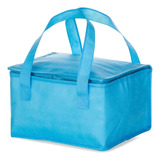 Bolsa Sacola Térmica Lancheira Marmita Academia Passeios 10l Cor Azul