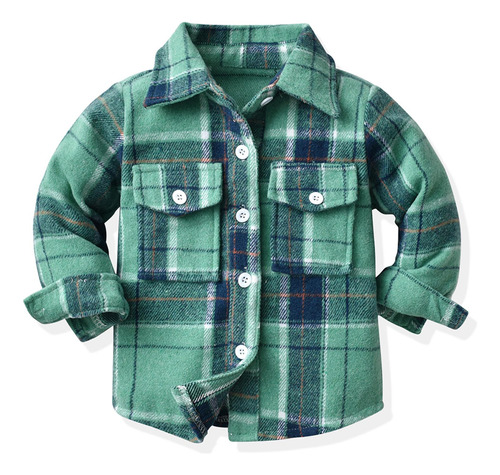 N Camisa De Franela Para Niños Pequeños, Chaqueta, A Cuadros