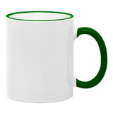 Tazon Mug Para Estampar Sublimacion Verde Grado A 11oz