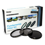 Kit Filtros 58mm Vivitar Fundamental Uv Cpl Nd8 Canon 18-55m