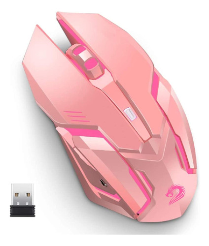 Ratón Gamer Uciefy X96 Led Inalambrico Rosa