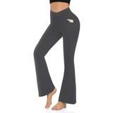 Pantalones De Yoga Con Corte De Bota Para Mujer, Leggings A.