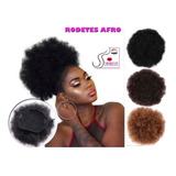 Extensión Colita Rodete Moño Dona Simil Pelo Afro Rizado 