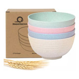 Set 4 Bowl 12 Cm Compotera Biodegradable Ecologico Trigo  