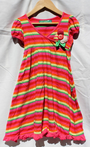 Vestido Manga Corta De Nena Talle 6 Marca Zuppa