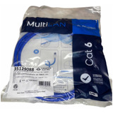 Patch Cord Cat6 Azul Multilan 1,5 Mtrs Furukawa Kit 10 Peças