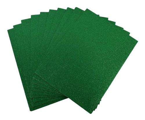 Foamy Fomi Escarchado 4 Carta Verde 1 Pqte X 10 Und