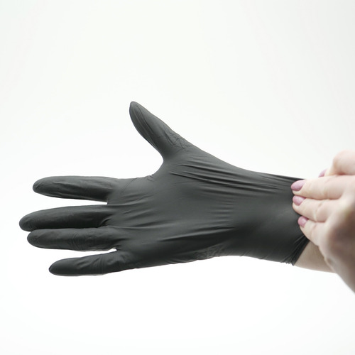 Caja Guantes Nitrilo Negro Reforzado C/ Anmat X 100 Power (z