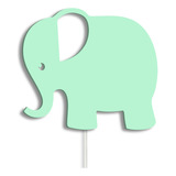 Luminária Abajur Parede Elefante C Madeira G9 30cm Decoração