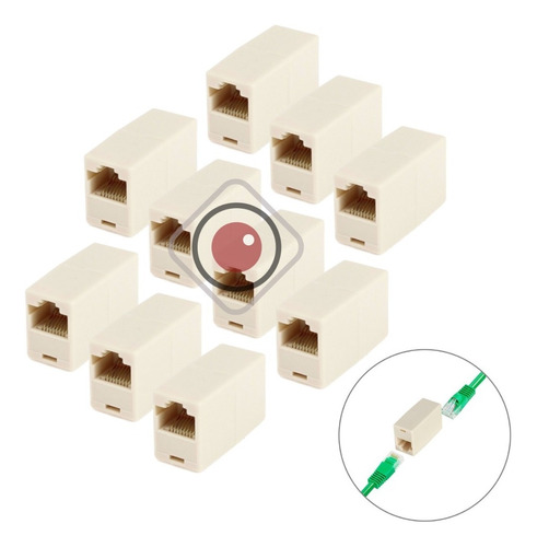 Adaptador Union Rj45 Hembra/hembra X 10 - Redvision