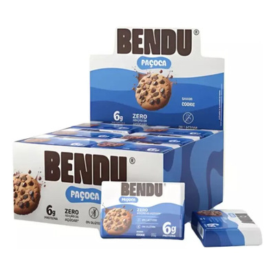 Paçoca Zero Açúcar Bendu com Whey Protein Sabor Cookies 24 Unidades | MercadoLivre
