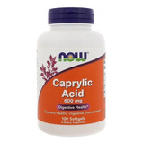 Ácido Caprílico 600 Mg 100 Softgels Now Foods - Importado.