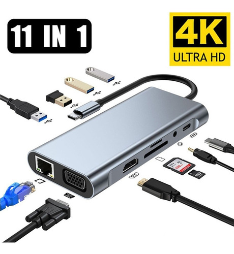 Tipo C Adaptador Usb C A Hdmi Vga, Ethernet Para