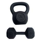 Kit Gym Pesas Mancuerna   15 K  Y  Rusa  20 K Fitness  