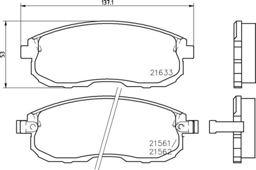 Pastilla Frenos Delantera Nissan Sentra B16 1998-2012 Foto 3