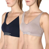 Pack 2 Top Bralette Brasier Calvin Klein Super Comfort Origi