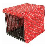 Molly Mutt Lady In Dog Crate Cover, Red, Big 100% Cotton,