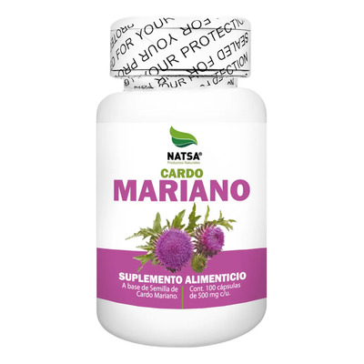 Cardo Mariano 100 Cápsulas, Silimarina, Potentes propiedades Hepatoprotectoras, Desintoxica y Regenera tu Hígado, Metaboliza tus Grasas, Calidad Premium | Meses sin interés