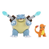 Pokemon Battle Figura 2 Pack Blastoise Charmander - Blastois