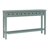 Powell Furniture Sadie - Consola Larga, Color Verde Azulado
