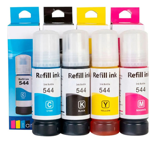 Tinta Alternativa Epson L1110 L5190 T544 Combo X4 Colores