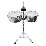 Timbales 13x14xh6.5'' Plateada Tumbao