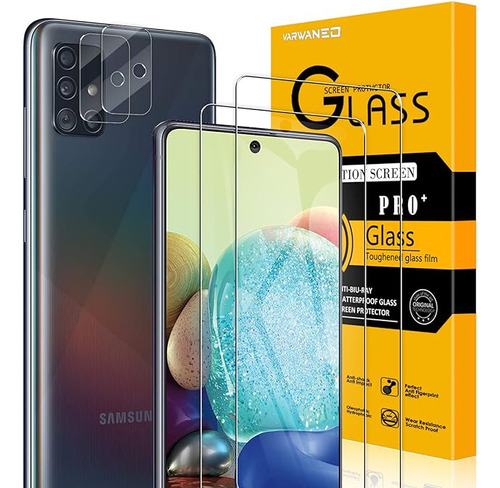 Paquete De 2 2 Para Galaxy A71 5g 4g Y Protector De Lente De