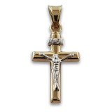 Dije Cristo Liso Oro Sólido 14k 2.6 Cm