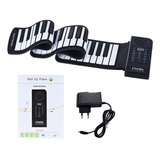  Piano Midi Electrónico Enrollable Portátil 61 Teclas