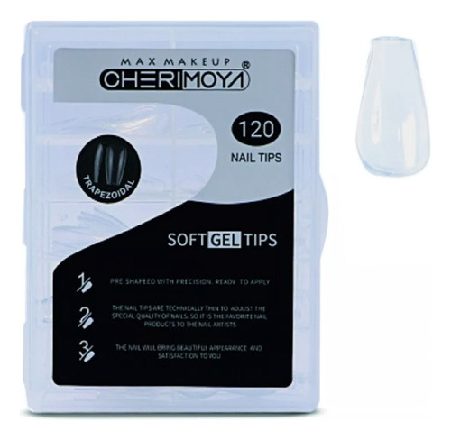 Tips Para Soft Gel Trapezoidal Cristal 120 Un. Cherimoya