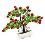 Rvore De Fruto Artificial Bonsai Pote Plantas Ornamento