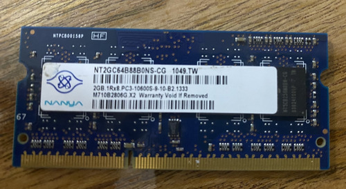 Memoria Ram 2gb Sodimm Pc1333