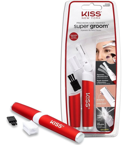 Kiss New York Super Groom Trimmer Aparador Pelos Cor Vermelho/branco