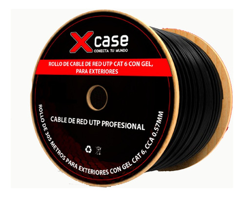 305 M Cable Red Utp Cat 6 Gel Doble Forro Exterior Xcase