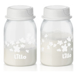 Pote Para Armazenar Leite Materno Kit Com 2 - 120ml Lillo