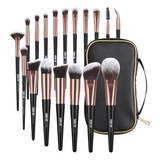 Set 18 Brochas De Maquillaje Profesionales Con Estuche