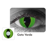 ¡   Lentes Halloween Gato Verde Cat Green  Crazy Lens   !!