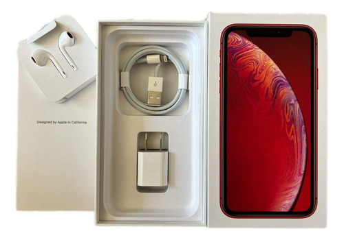 Caixa Vazia iPhone XR 64 Gb Red Com Acessórios Novos