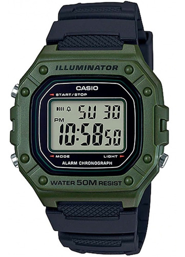 Relógio Casio Masculino Digital W-218h-3avdf