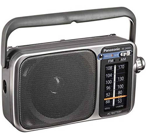 Radio Panasonic Rf-2400 Am / Fm Plateado / Gris