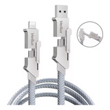 4 En 1 60w Cable Adaptador De Carga Rápida Usb C A Tipo C