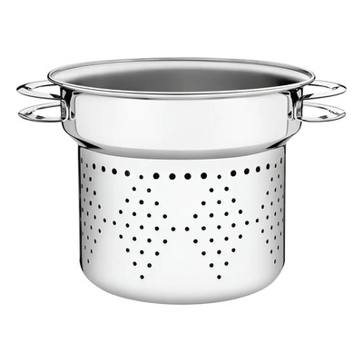 Cola Pasta Cozzi Acero Inox Tramontina Solar 24cm Con Asas Color Plateado | Mismo precio en cuotas